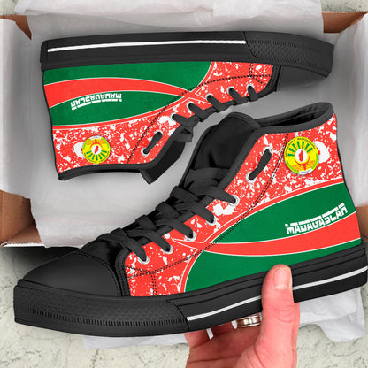 Clothing Madagascar Special Flag High Top Shoes