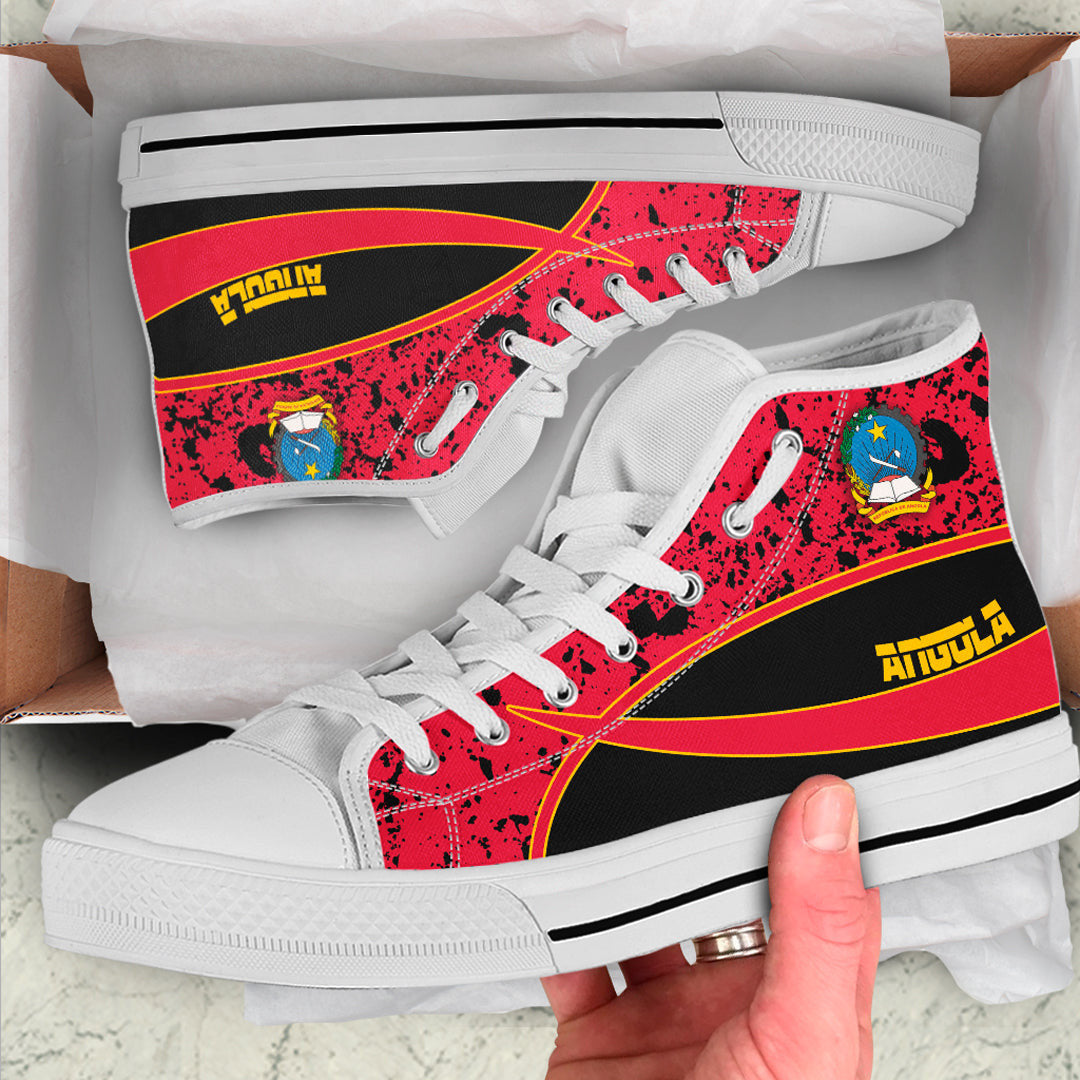 Clothing Angola Special Flag High Top Shoes