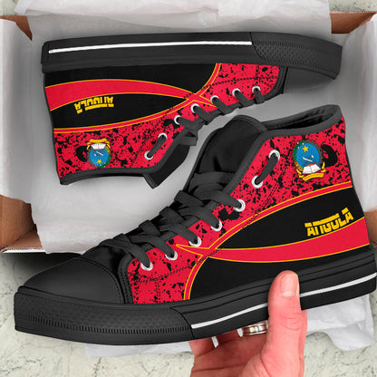 Clothing Angola Special Flag High Top Shoes