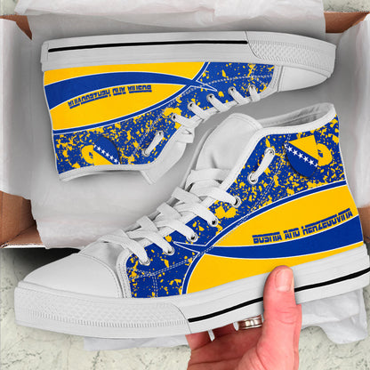 Clothing Bosnia And Herzegovina Special Flag High Top Shoes