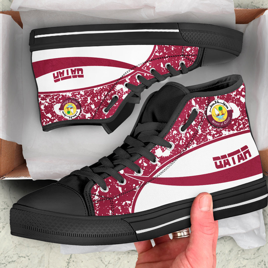 Clothing Qatar Special Flag High Top Shoes