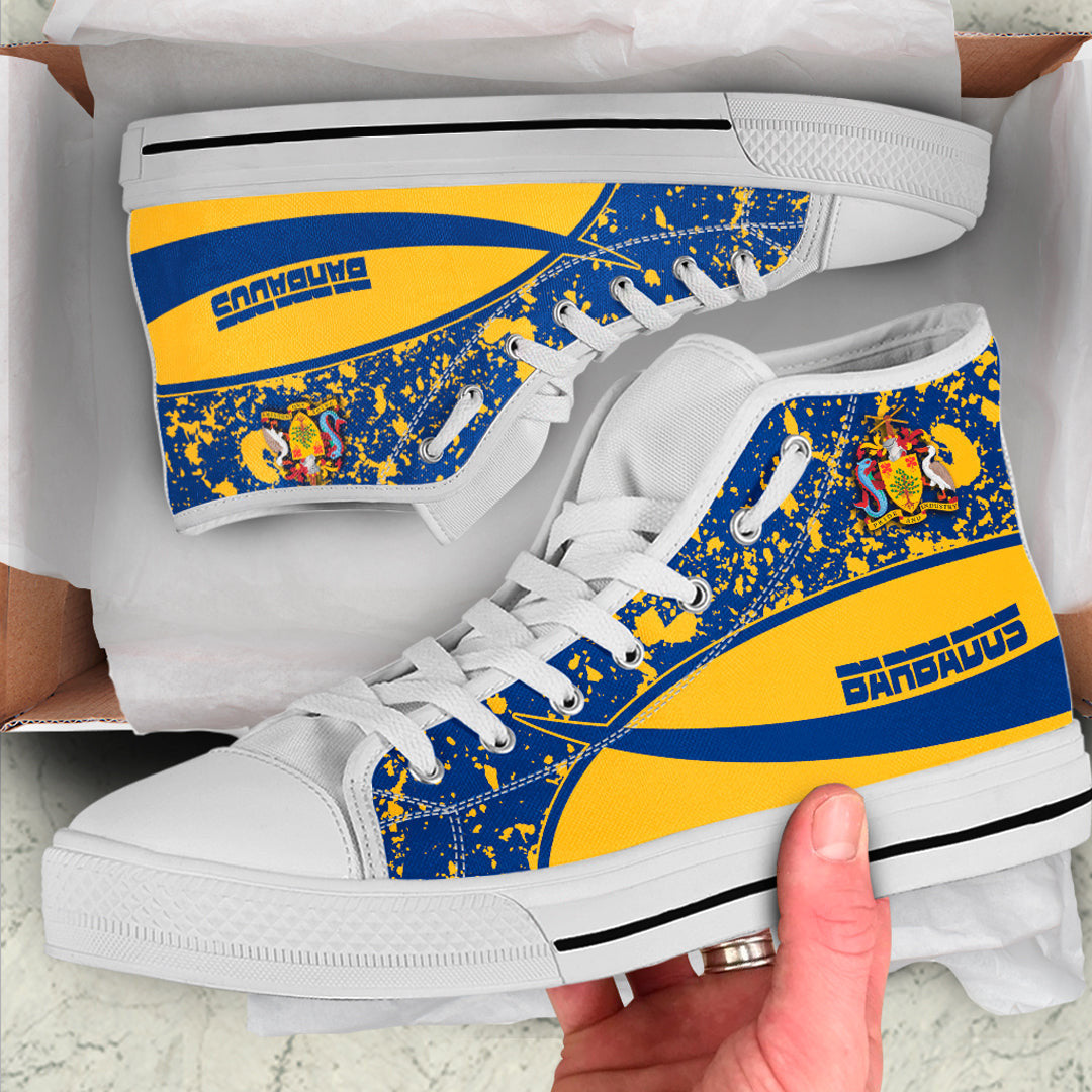 Clothing Barbados Special Flag High Top Shoes