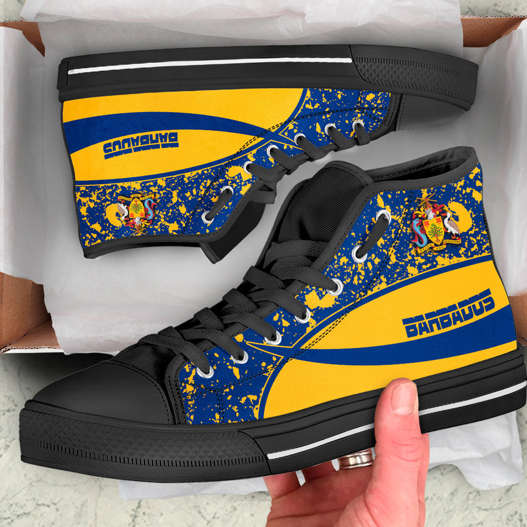 Clothing Barbados Special Flag High Top Shoes
