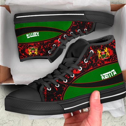 Clothing Kenya Special Flag High Top Shoes