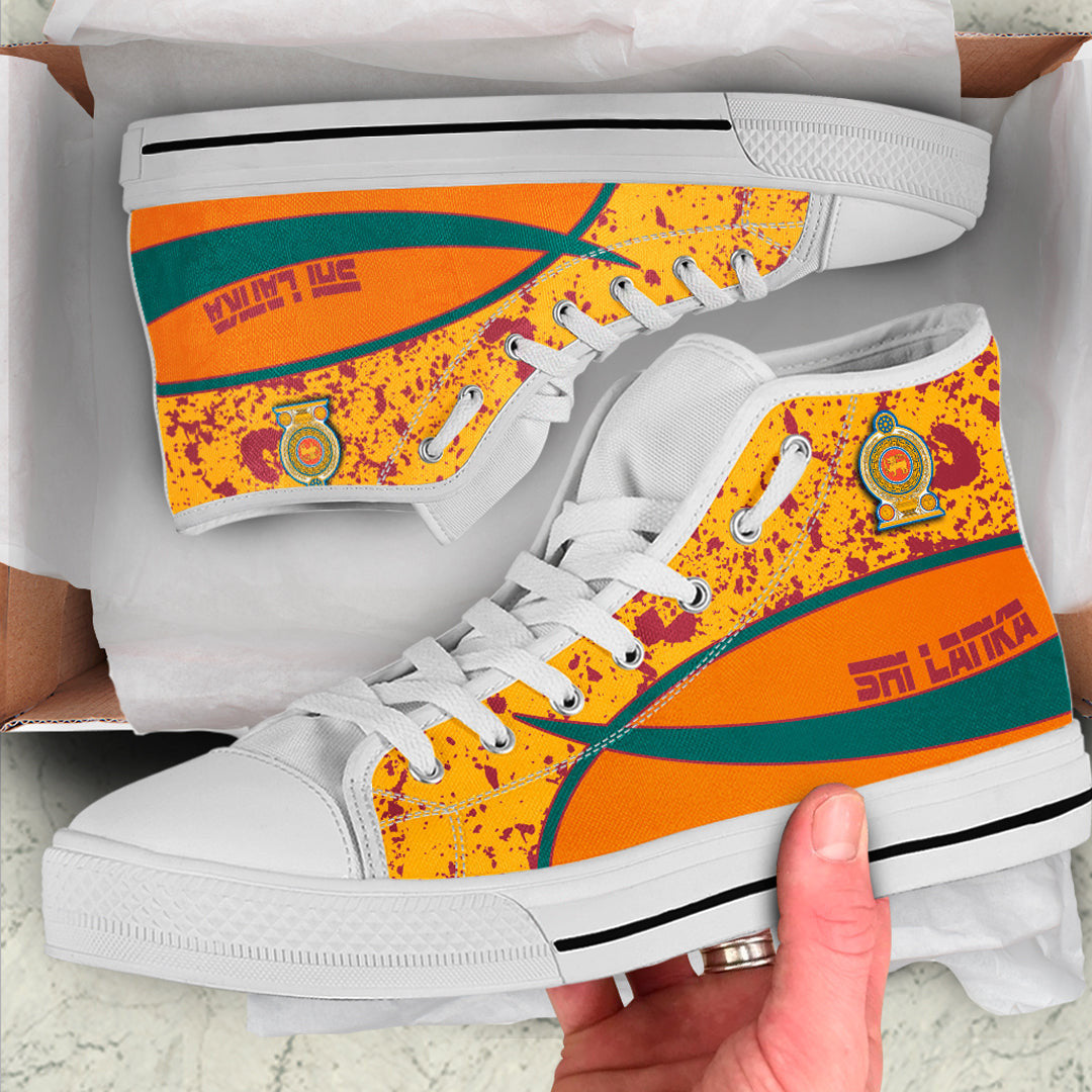 Clothing Sri Lanka Special Flag High Top Shoes