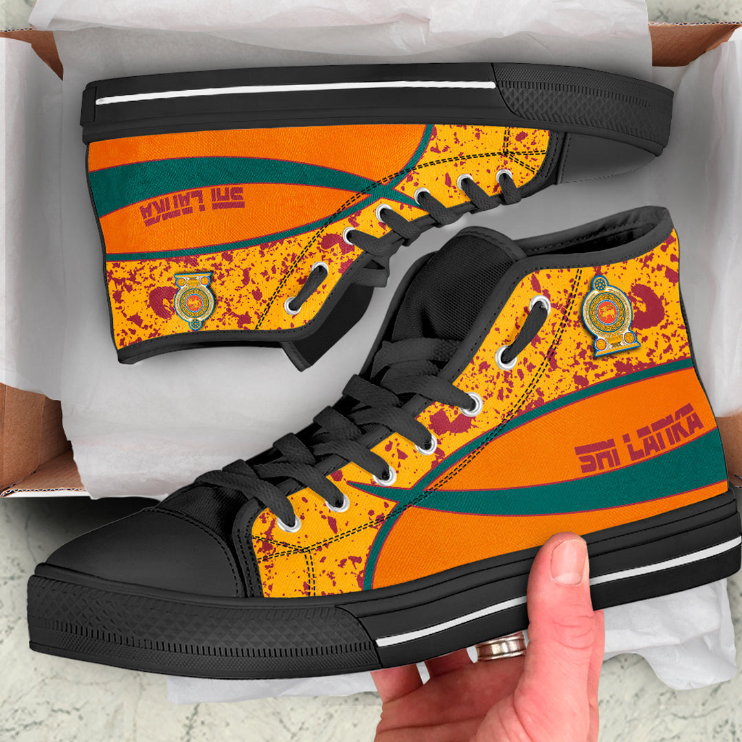 Clothing Sri Lanka Special Flag High Top Shoes