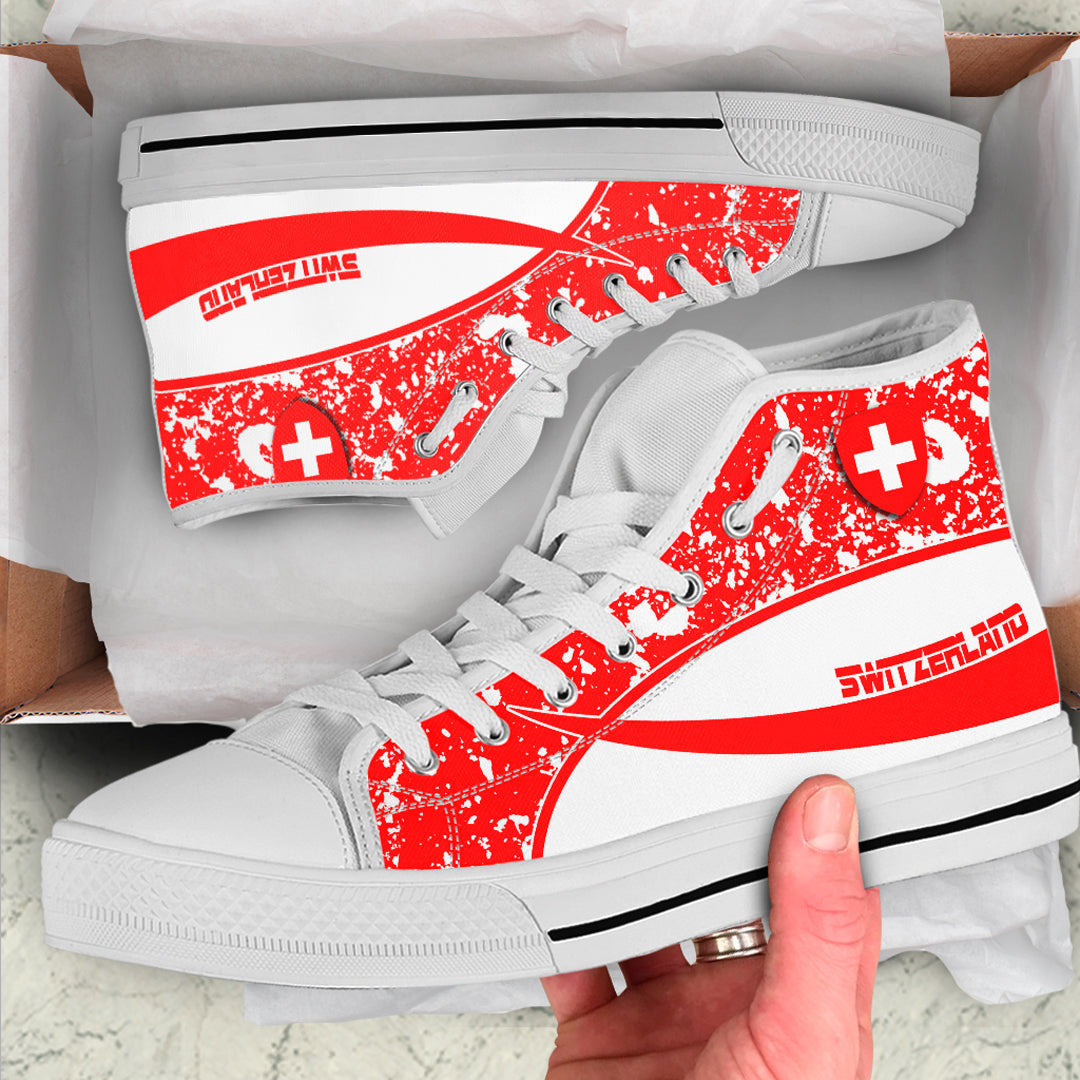Clothing Switzerland Special Flag High Top Shoes