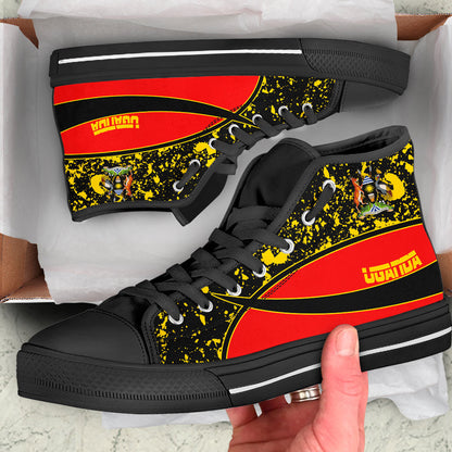 Clothing Uganda Special Flag High Top Shoes
