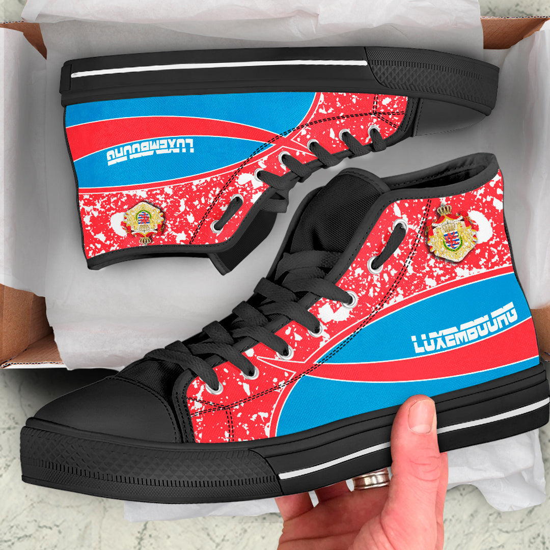 Clothing Luxembourg Special Flag High Top Shoes