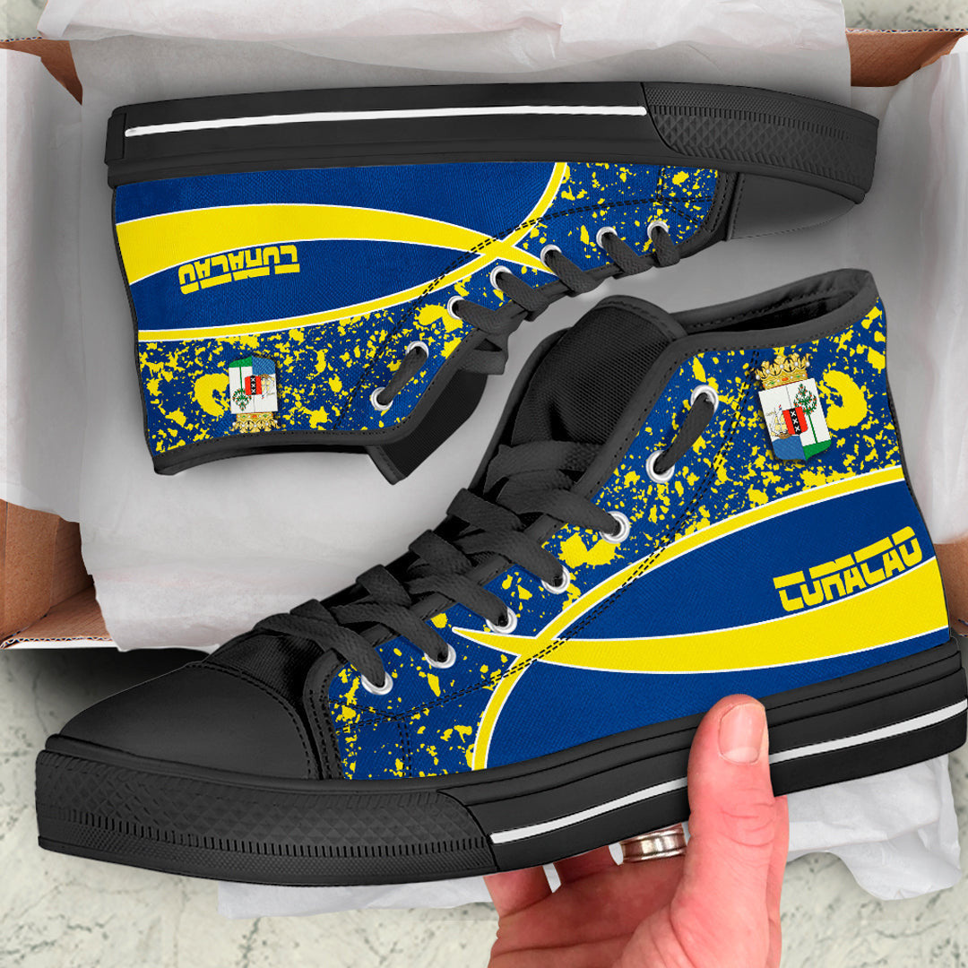 Clothing Curacao Special Flag High Top Shoes