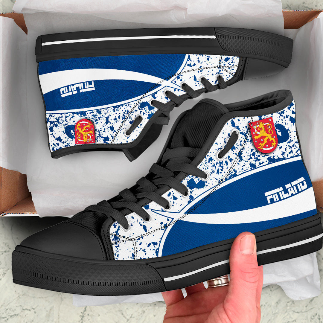 Clothing Finland Special Flag High Top Shoes