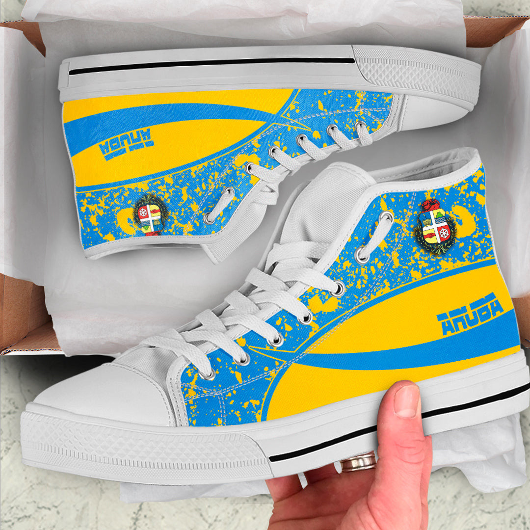 Clothing Aruba Special Flag High Top Shoes
