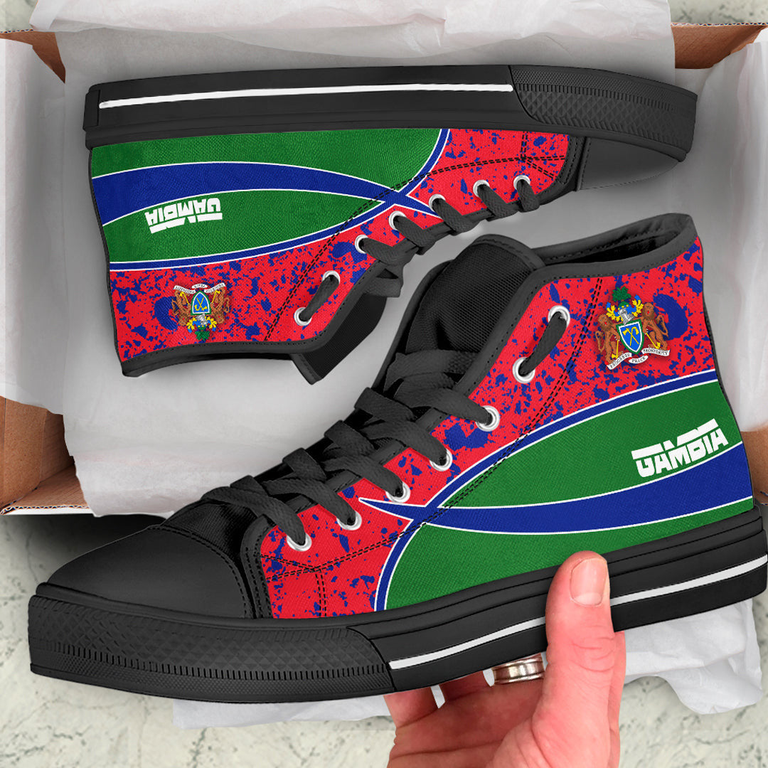 Clothing Gambia Special Flag High Top Shoes