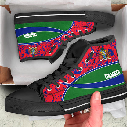 Clothing Gambia Special Flag High Top Shoes