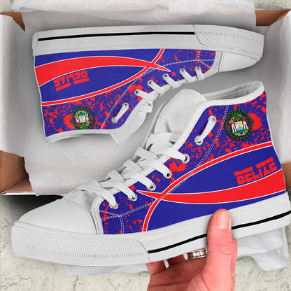 Clothing Belize Special Flag High Top Shoes