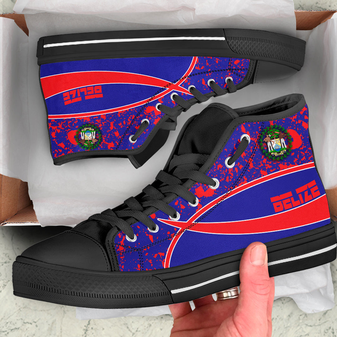 Clothing Belize Special Flag High Top Shoes