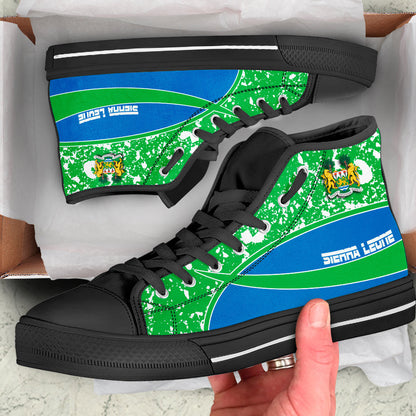Clothing Sierra Leone Special Flag High Top Shoes