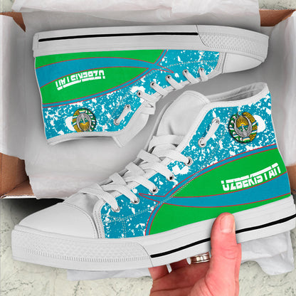 Clothing Uzbekistan Special Flag High Top Shoes