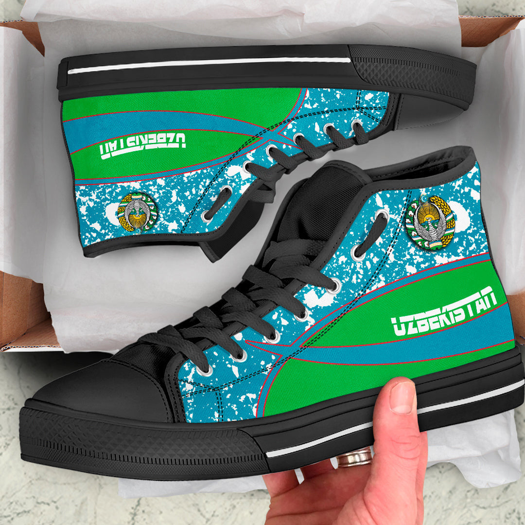Clothing Uzbekistan Special Flag High Top Shoes