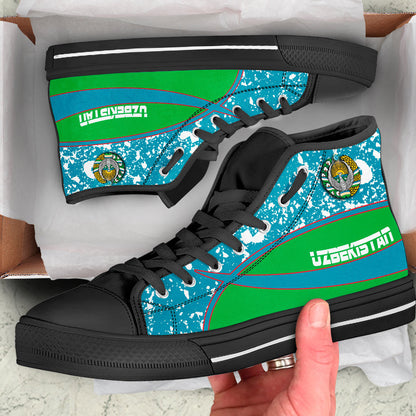 Clothing Uzbekistan Special Flag High Top Shoes