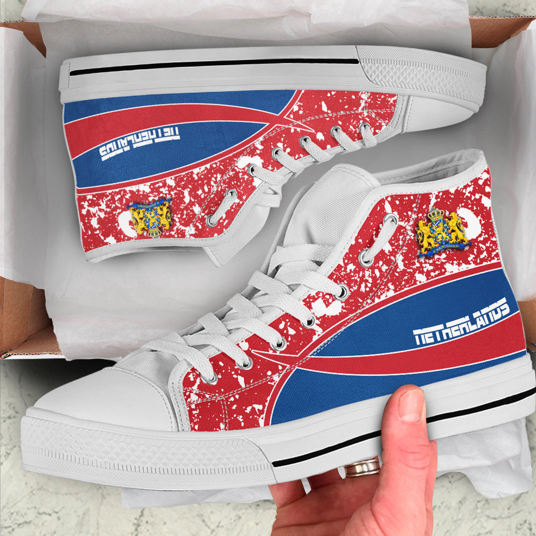 Clothing Netherlands Special Flag High Top Shoes