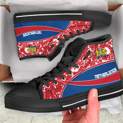 Clothing Netherlands Special Flag High Top Shoes