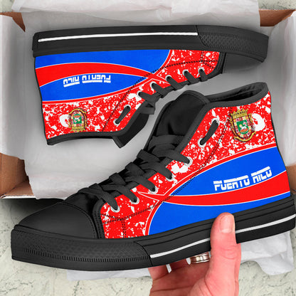 Clothing Puerto Rico Special Flag High Top Shoes