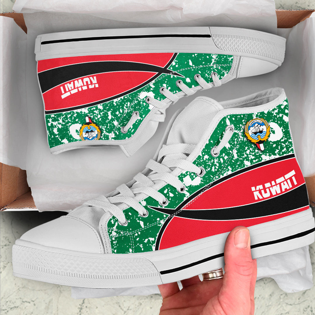 Clothing Kuwait Special Flag High Top Shoes