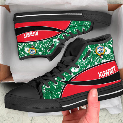 Clothing Kuwait Special Flag High Top Shoes