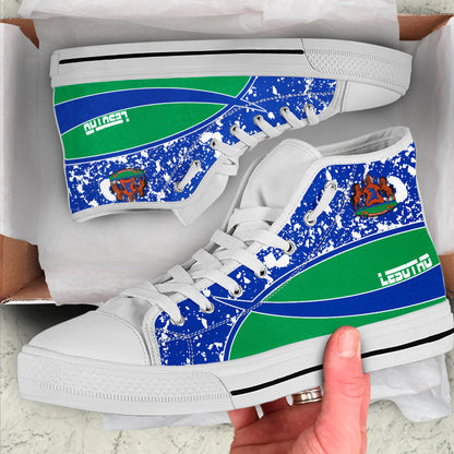 Clothing Lesotho Special Flag High Top Shoes