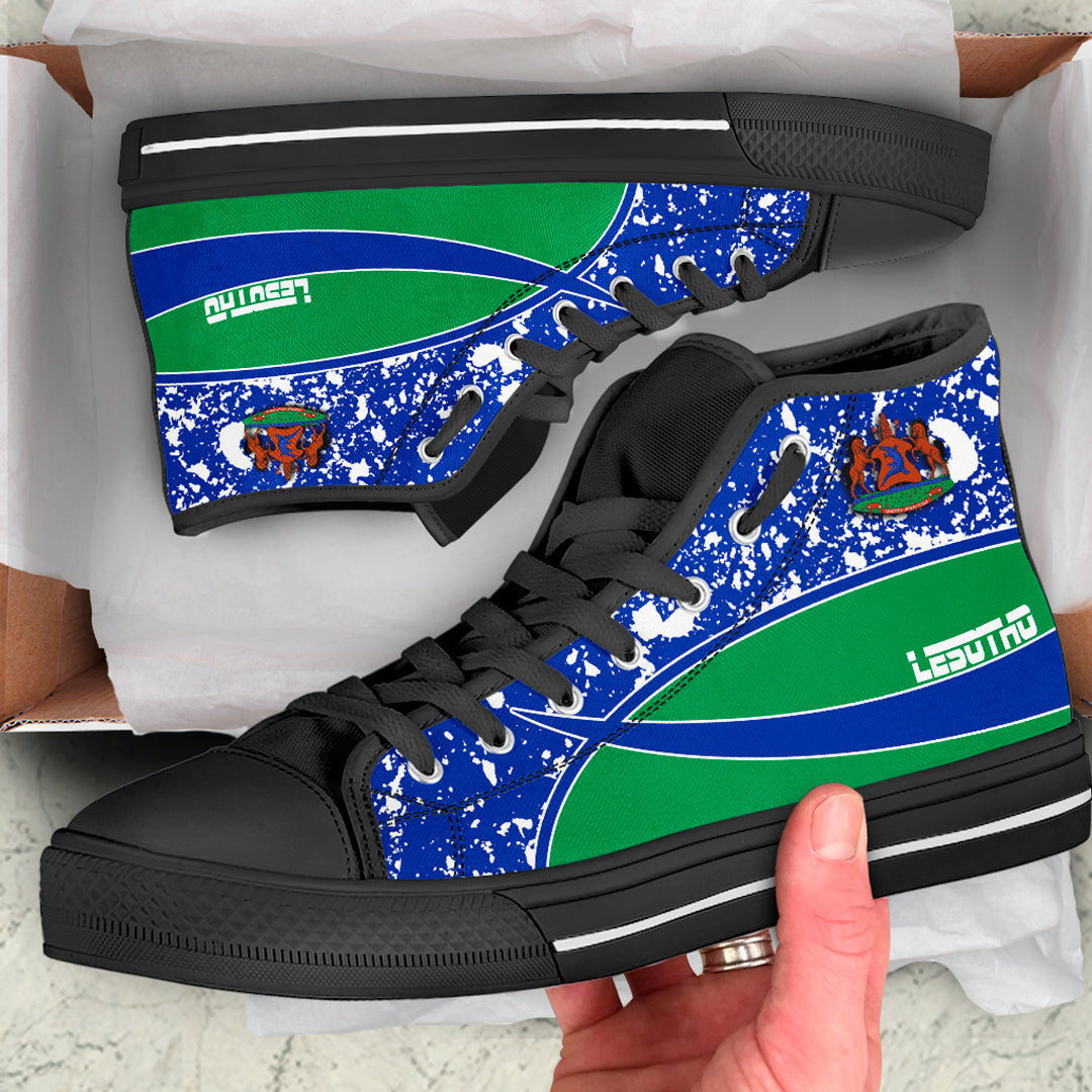 Clothing Lesotho Special Flag High Top Shoes