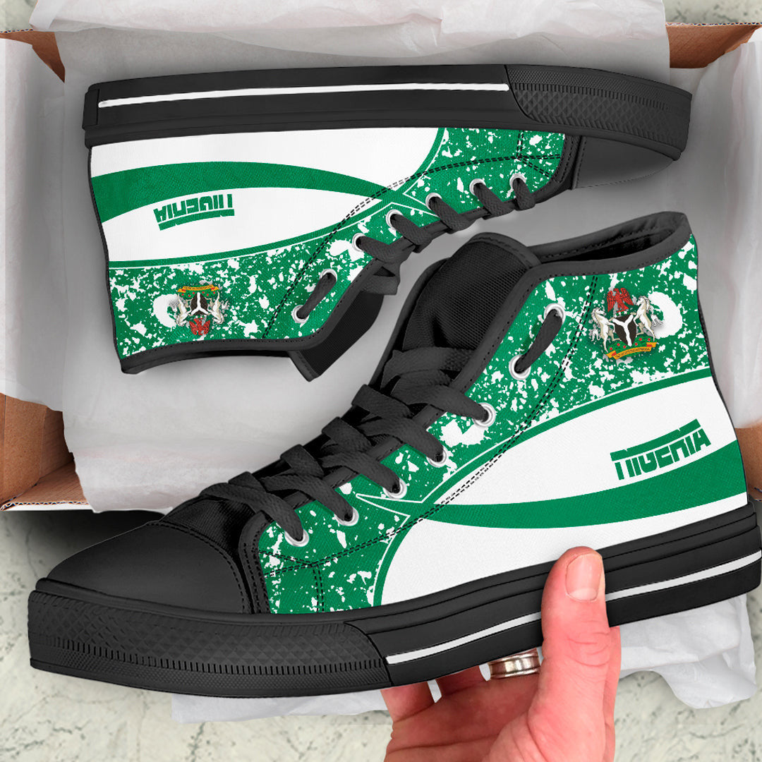 Clothing Nigeria Special Flag High Top Shoes
