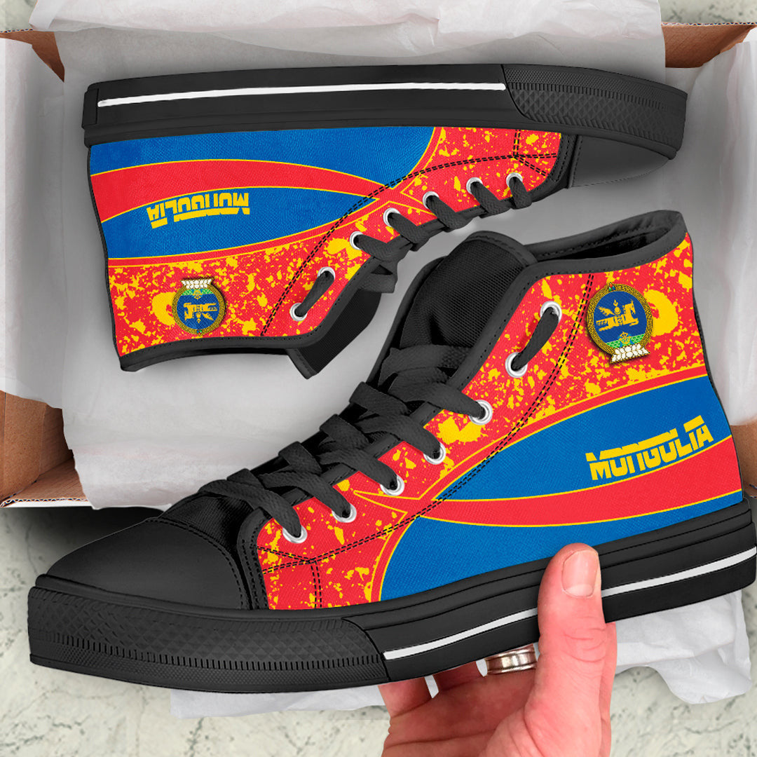 Clothing Mongolia Special Flag High Top Shoes