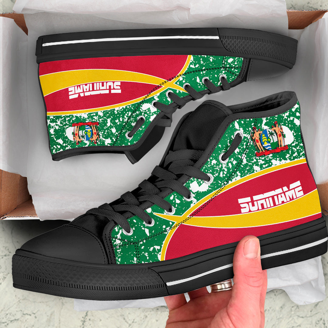 Clothing Suriname Special Flag High Top Shoes