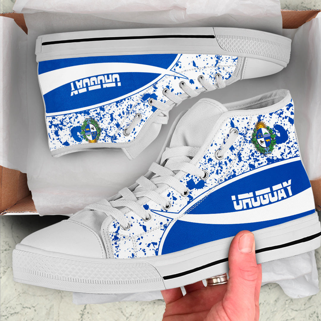 Clothing Uruguay Special Flag High Top Shoes