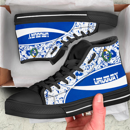 Clothing Uruguay Special Flag High Top Shoes
