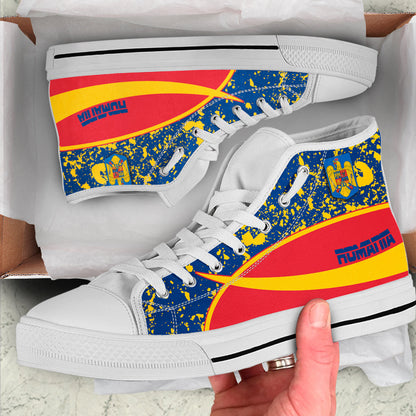 Clothing Romania Special Flag High Top Shoes