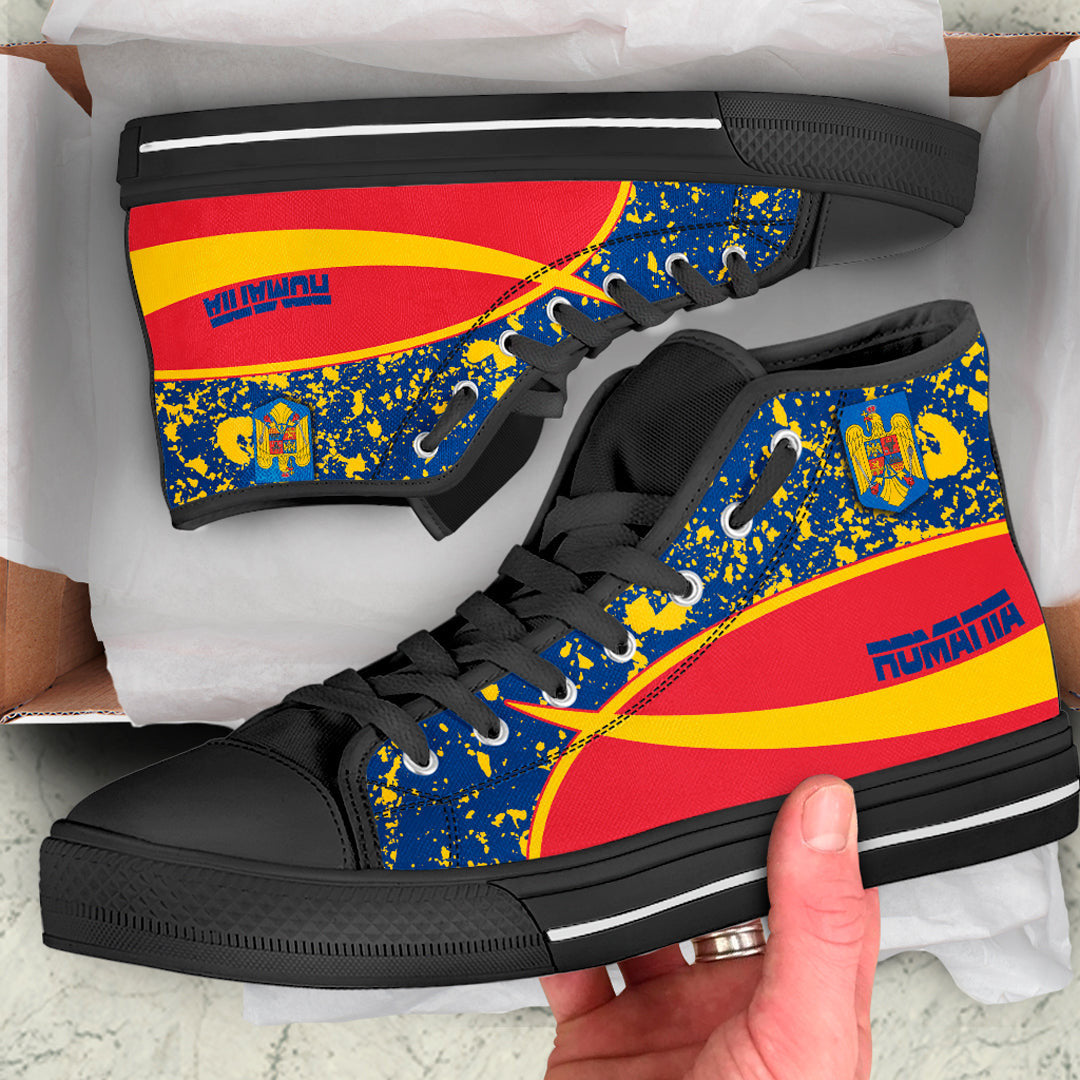 Clothing Romania Special Flag High Top Shoes