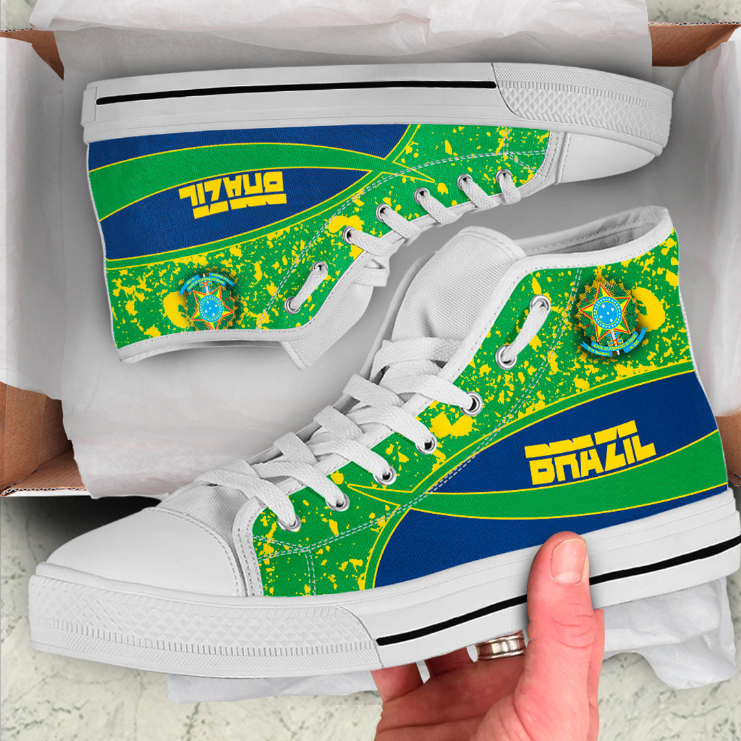 Clothing Brazil Special Flag High Top Shoes