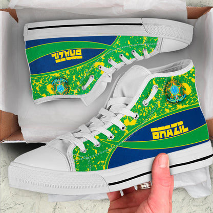 Clothing Brazil Special Flag High Top Shoes