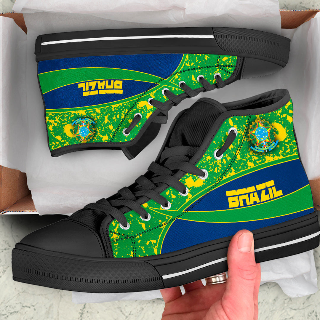 Clothing Brazil Special Flag High Top Shoes