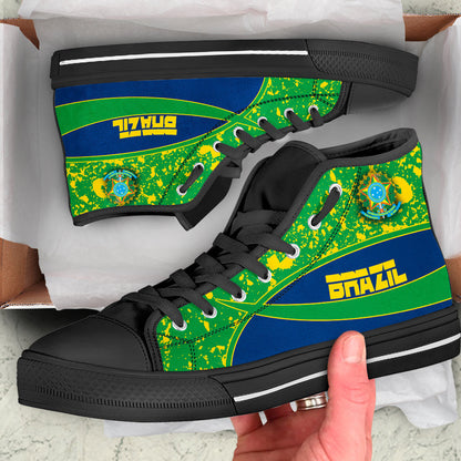 Clothing Brazil Special Flag High Top Shoes