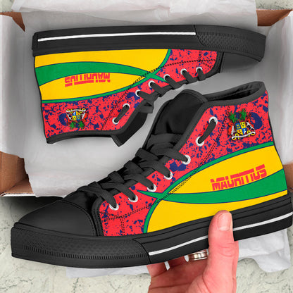 Clothing Mauritius Special Flag High Top Shoes