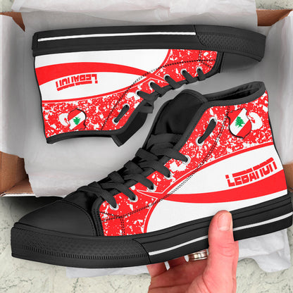Clothing Lebanon Special Flag High Top Shoes