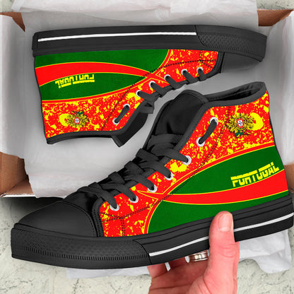 Clothing Portugal Special Flag High Top Shoes