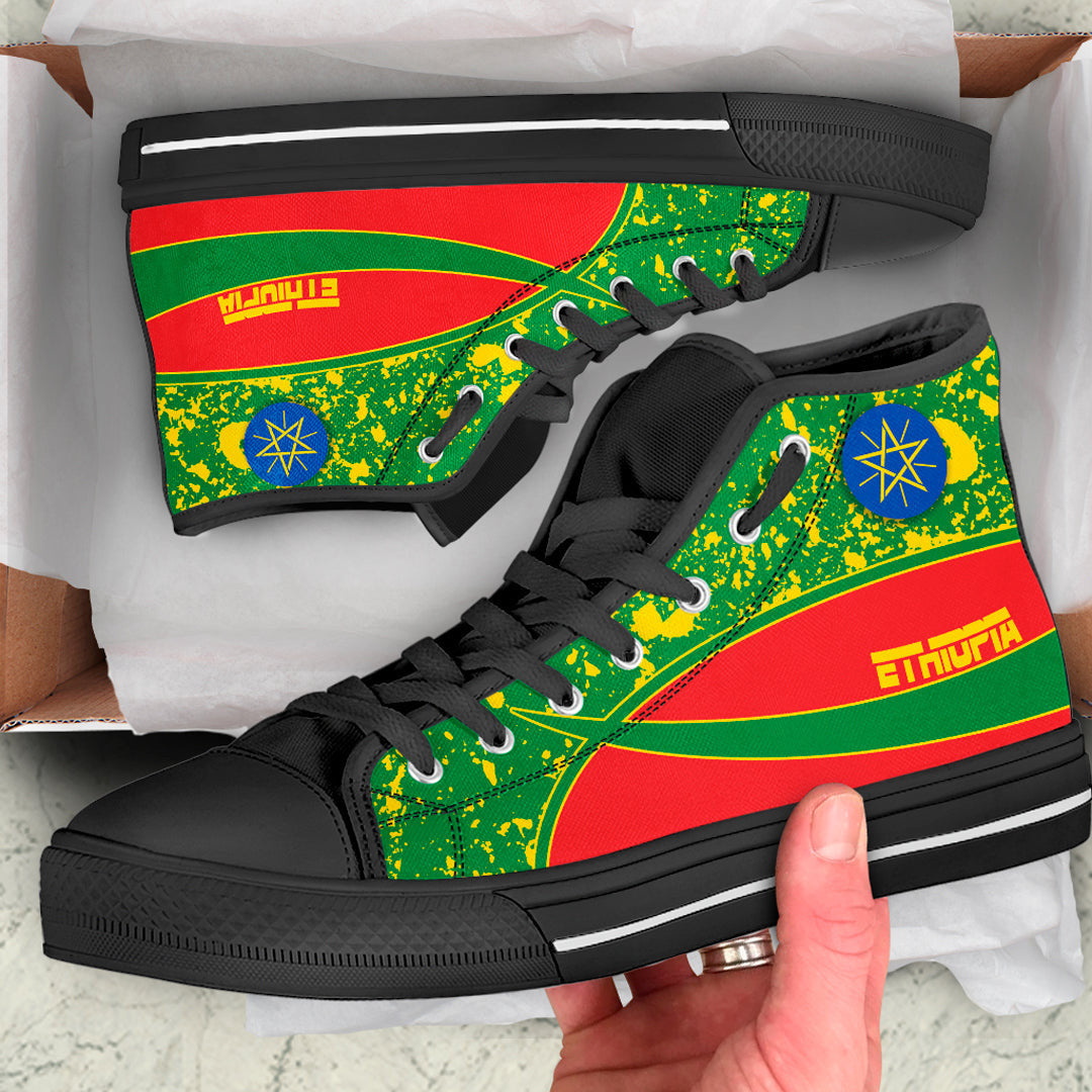 Clothing Ethiopia Special Flag High Top Shoes