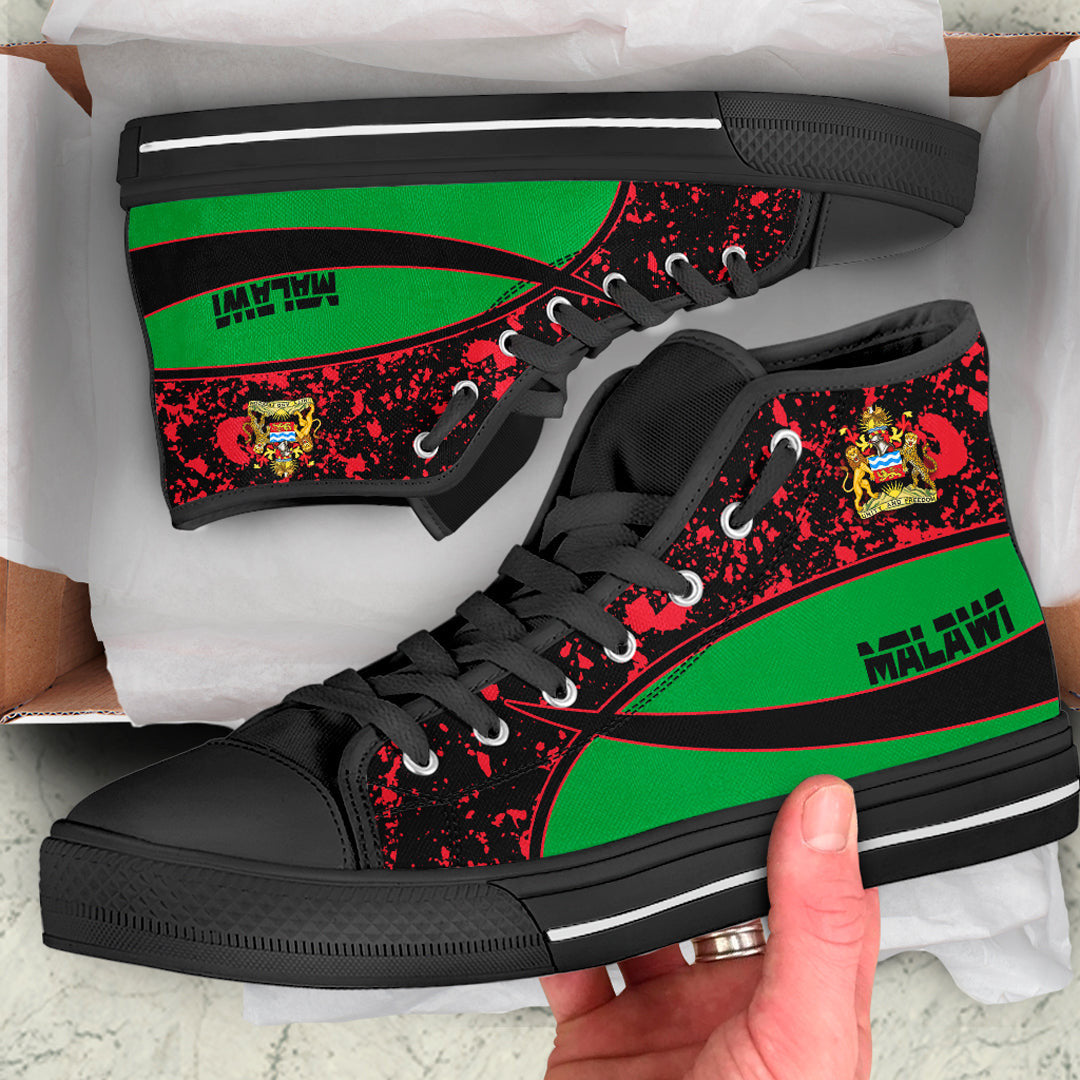 Clothing Malawi Special Flag High Top Shoes