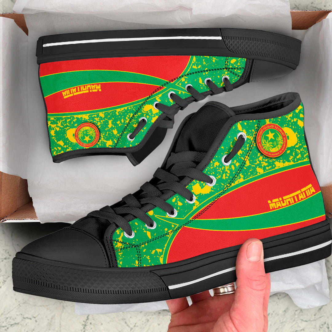 Clothing Mauritania Special Flag High Top Shoes