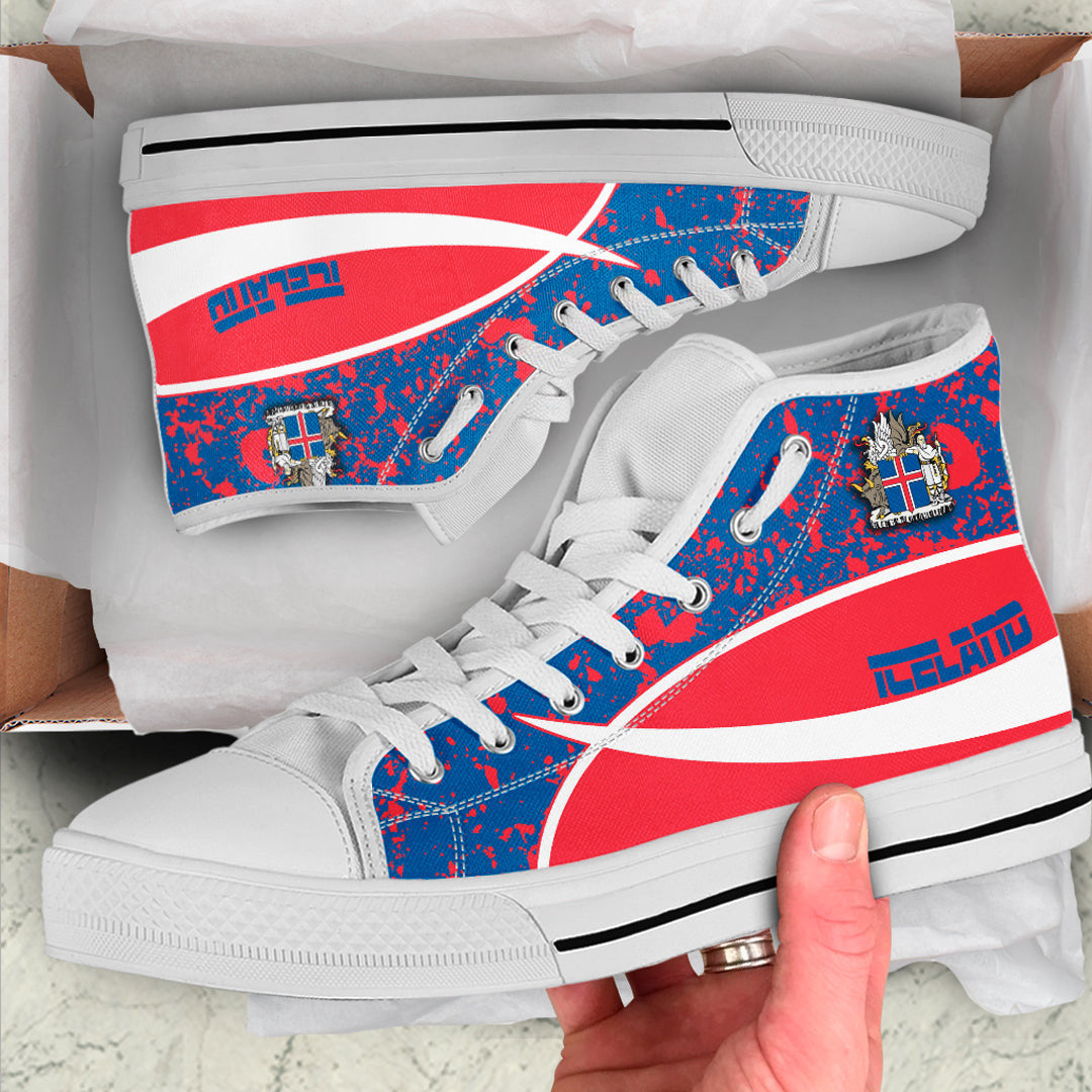 Clothing Iceland Special Flag High Top Shoes