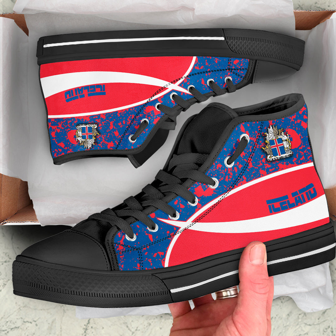 Clothing Iceland Special Flag High Top Shoes